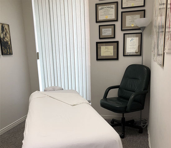 Kitchener massage therapy treatment room in Waterloo